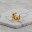 Brass With 18K Yellow Gold Plated English Letters Alphabet Rings Size Adjustable Jewelry WAAMII T