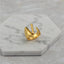 Brass With 18K Yellow Gold Plated English Letters Alphabet Rings Size Adjustable - V - Luxury Jewelry by WAAMII