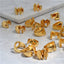 Brass With 18K Yellow Gold Plated English Letters Alphabet Rings Size Adjustable - - Luxury Jewelry by WAAMII