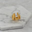 Brass With 18K Yellow Gold Plated English Letters Alphabet Rings Size Adjustable Jewelry WAAMII U
