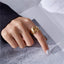 Brass With 18K Yellow Gold Plated English Letters Alphabet Rings Size Adjustable Jewelry WAAMII