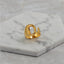 Brass With 18K Yellow Gold Plated English Letters Alphabet Rings Size Adjustable Jewelry WAAMII D