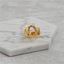 Brass With 18K Yellow Gold Plated English Letters Alphabet Rings Size Adjustable - O - Luxury Jewelry by WAAMII
