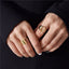 Brass With 18K Yellow Gold Plated English Letters Alphabet Rings Size Adjustable Jewelry WAAMII