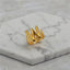 Brass With 18K Yellow Gold Plated English Letters Alphabet Rings Size Adjustable Jewelry WAAMII W
