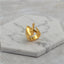 Brass With 18K Yellow Gold Plated English Letters Alphabet Rings Size Adjustable - X - Luxury Jewelry by WAAMII