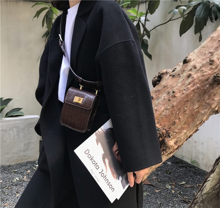 Bristol Crocodile Pattern Eco Leather Waist Bags - - Luxury bags by WAAMII