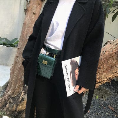 Bristol Crocodile Pattern Eco Leather Waist Bags - - Luxury bags by WAAMII