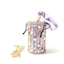 Carla Pearl Rhinestone Bucket Clutch With Shoulder Chains - Purple - Luxury bags by WAAMII