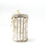 Carla Pearl Rhinestone Bucket Clutch With Shoulder Chains - White - Luxury bags by WAAMII