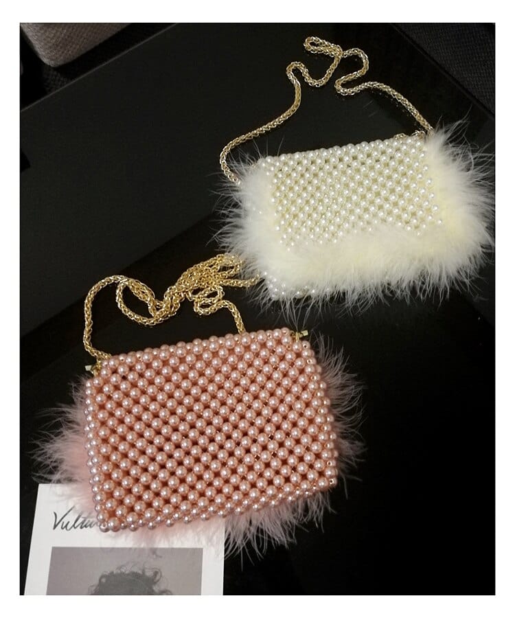 Celia Plush Beaded Clutch - - Luxury bags by WAAMII