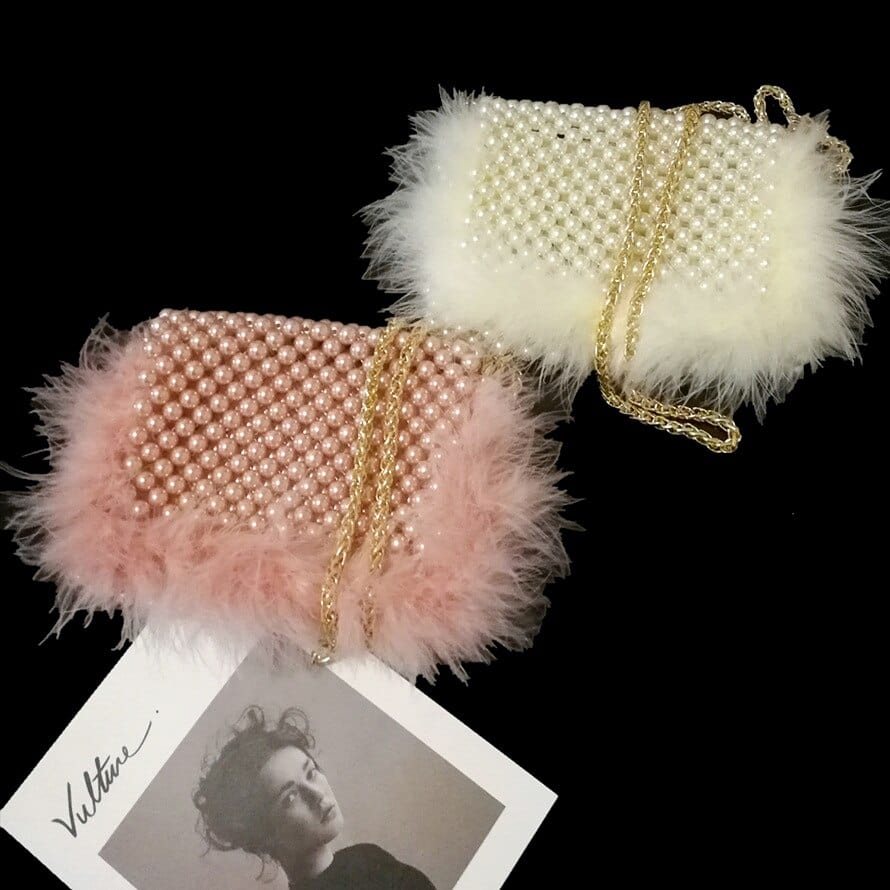 Celia Plush Beaded Clutch - - Luxury bags by WAAMII