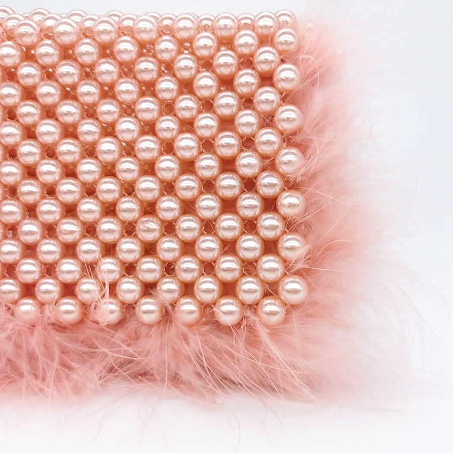 Celia Plush Beaded Clutch - - Luxury bags by WAAMII