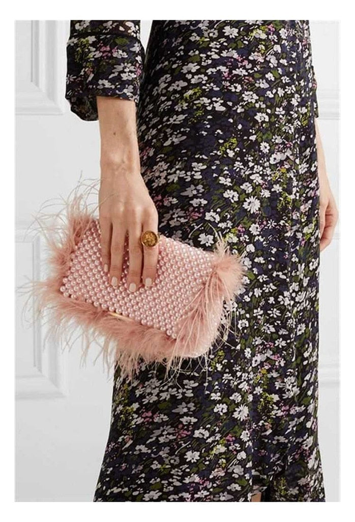 Celia Plush Beaded Clutch - - Luxury bags by WAAMII