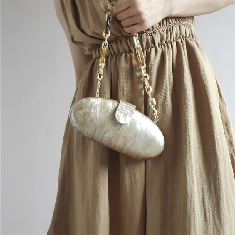 Classic Acrylic Marble Box Pincushion Clutch - - Luxury bags by WAAMII