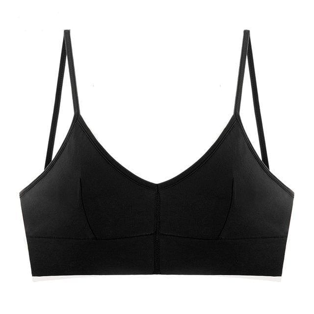 Clear Back Bra Backless Bra Push Up Bras - Black S - Luxury Accessories by WAAMII