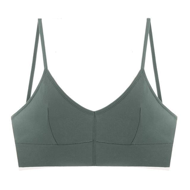Clear Back Bra Backless Bra Push Up Bras - Green S - Luxury Accessories by WAAMII