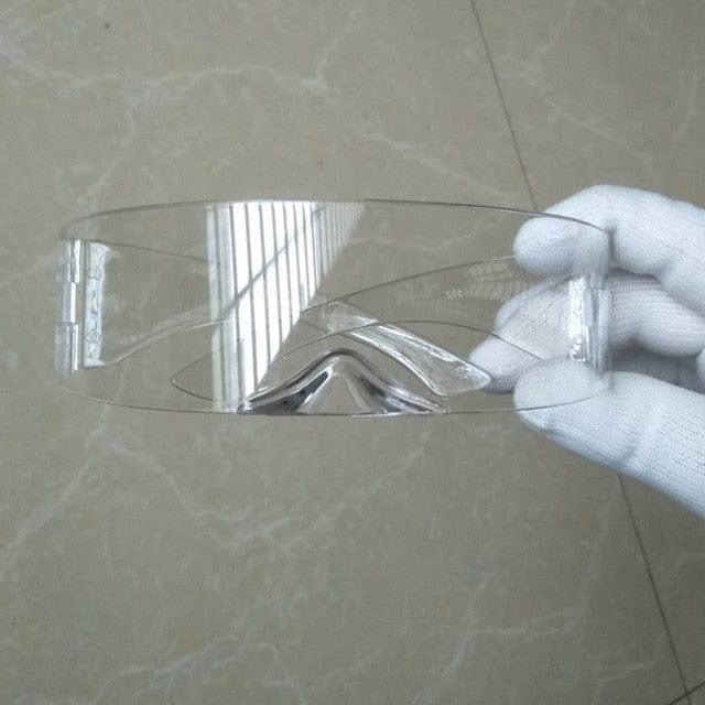 Cobalt Robo Raver Shield Cool Sunglasses - Transparent - Luxury Accessories by WAAMII