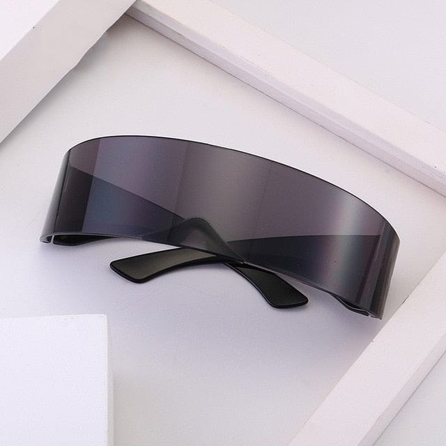 Cobalt Robo Raver Shield Cool Sunglasses - Pure black - Luxury Accessories by WAAMII