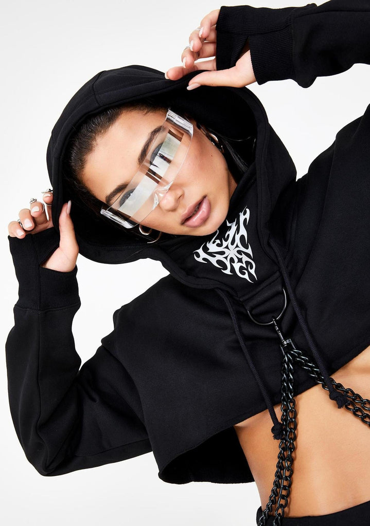 Cobalt Robo Raver Shield Cool Sunglasses - Strip White - Luxury Accessories by WAAMII