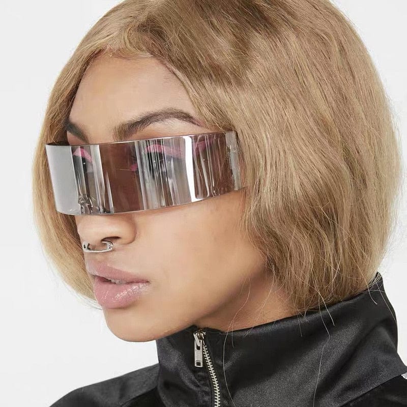 Cobalt Robo Raver Shield Cool Sunglasses - - Luxury Accessories by WAAMII