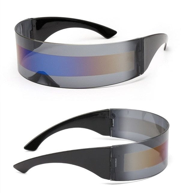 Cobalt Robo Raver Shield Cool Sunglasses - Gray coating - Luxury Accessories by WAAMII