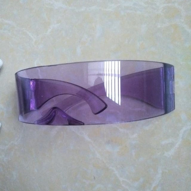 Cobalt Robo Raver Shield Cool Sunglasses - Transparent pure purple - Luxury Accessories by WAAMII