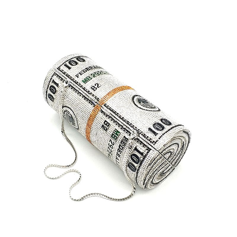 Crystal Bling Dollar Bill Money Clutch Purse Handbag-WM79 - - Luxury bags by WAAMII
