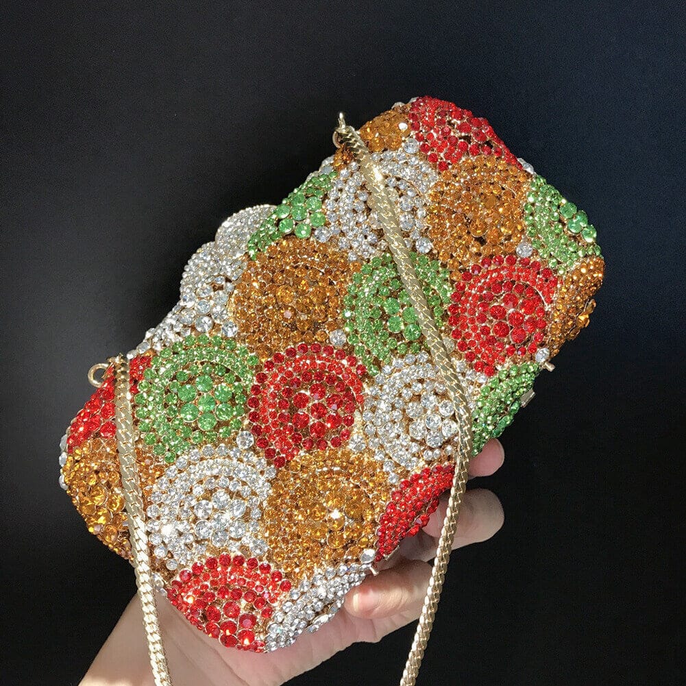 Crystal Colorful Bubble Clutch Evening Bag - - Luxury bags by WAAMII