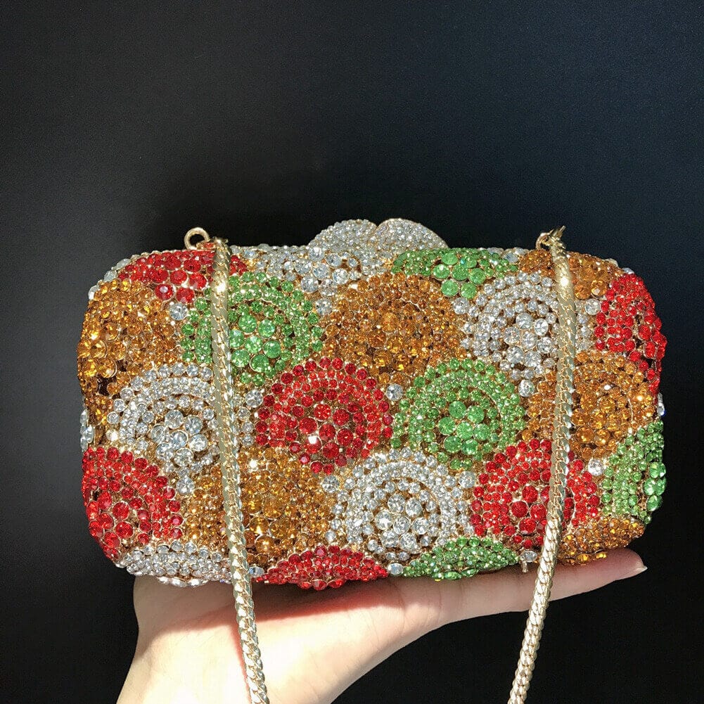 Crystal Colorful Bubble Clutch Evening Bag - - Luxury bags by WAAMII