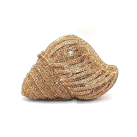 Crystal Conch Shape Minaudiere bags WAAMII Color 4 gold  