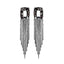 Crystal Diamond Long Tassel Earrings - Black Nickel - Luxury Jewelry by WAAMII