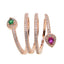 Cz Wide Wrap Around Multi-Row Snake Ring