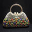 Dazzling Rhinestone Hollow Out Crystal Pearl Beaded Top Handle Clutch - green - Luxury bags by WAAMII