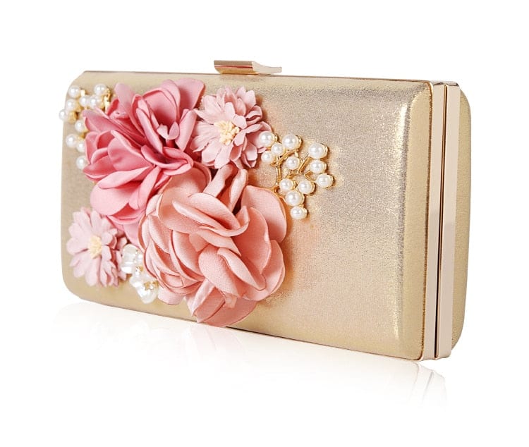 Designer Handmade Flower Pearl Clutch Purse - - Luxury bags by WAAMII
