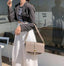 Diana Gold-Tone Bucket Leather Satchel - Khaki - Luxury bags by WAAMII