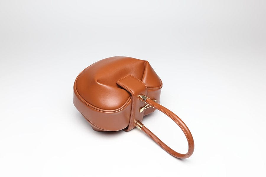 Donna Mini Round Hobo Dumpling Leather Tote - - Luxury bags by WAAMII