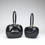 Donna Mini Round Hobo Dumpling Leather Tote - Big Black - Luxury bags by WAAMII