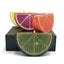 Double Sided Full Crystal Metallic Lemon Orange Fruit Clutch Evening Purse - - Luxury bags by WAAMII