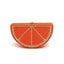 Double Sided Full Crystal Metallic Lemon Orange Fruit Clutch Evening Purse - Orange 01 - Luxury bags by WAAMII