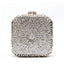 Double Sided Hollow Out Full Crystal Mini Box Clutch Evening Purse bags WAAMII