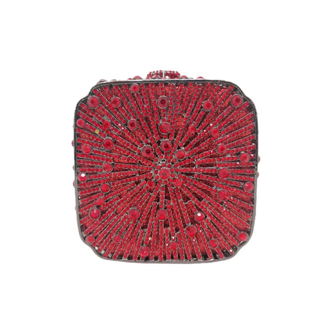Double Sided Hollow Out Full Crystal Mini Box Clutch Evening Purse - - Luxury bags by WAAMII