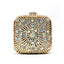 Double Sided Hollow Out Full Crystal Mini Box Clutch Evening Purse bags WAAMII