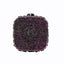Double Sided Hollow Out Full Crystal Mini Box Clutch Evening Purse - Purple - Luxury bags by WAAMII