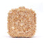 Double Sided Hollow Out Full Crystal Mini Box Clutch Evening Purse - champagne - Luxury bags by WAAMII