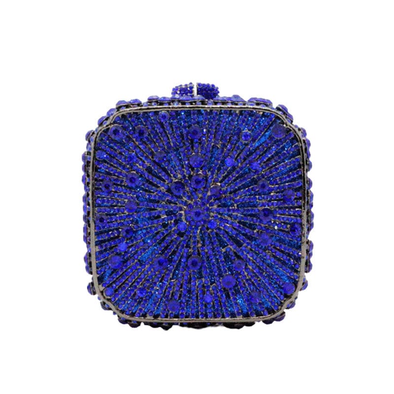 Double Sided Hollow Out Full Crystal Mini Box Clutch Evening Purse - - Luxury bags by WAAMII