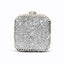 Double Sided Hollow Out Full Crystal Mini Box Clutch Evening Purse bags WAAMII