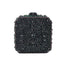 Double Sided Hollow Out Full Crystal Mini Box Clutch Evening Purse bags WAAMII black
