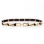 Elastic Metallic Mirror Gold Black Tone Thin Waist Belt - - Luxury Accessories by WAAMII
