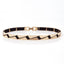 Elastic Metallic Mirror Gold Black Tone Thin Waist Belt - - Luxury Accessories by WAAMII